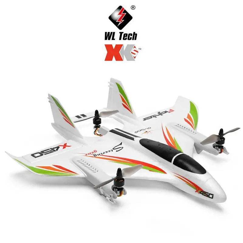 

Wltoys Xk X450 Remote Control Aircraft 2.4g 6ch Fixed Wing Glider 3 Flight Mode Vertical Take-off Landing Brushless Helicopter
