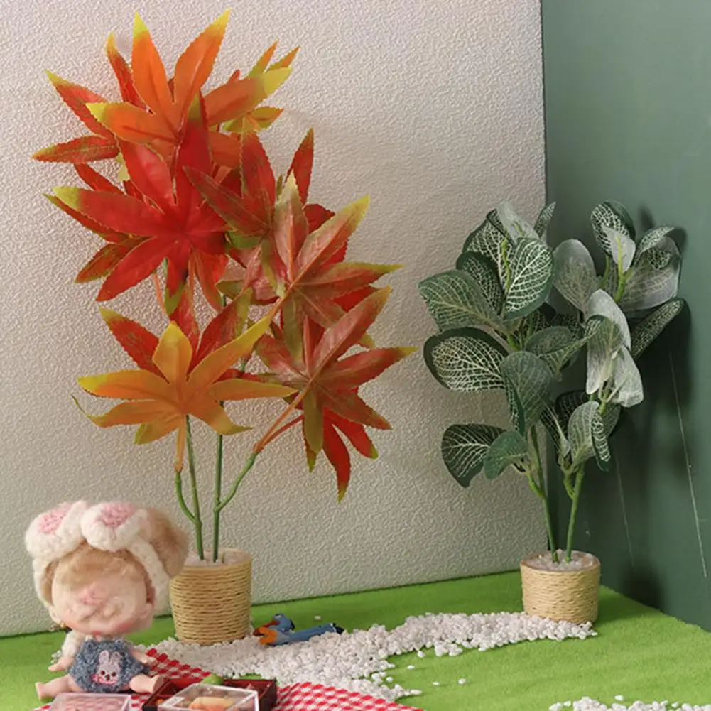 

Mini Potted Plant High Saturation Fine Workmanship Decorative Miniature Plant for Micro Landscape