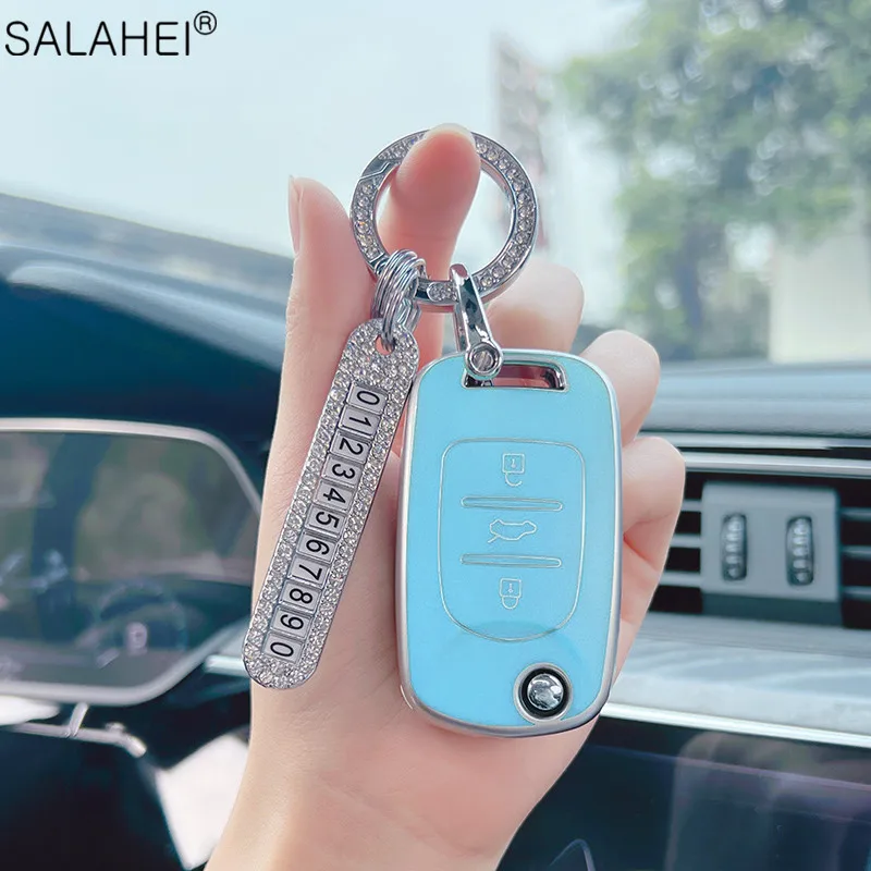 

TPU Car Folding Remote Key Case Cover For Wuling Hongguang Baojun 310 E100 310W 510 560 Rs-5 530 630 730 Keychain Accessories