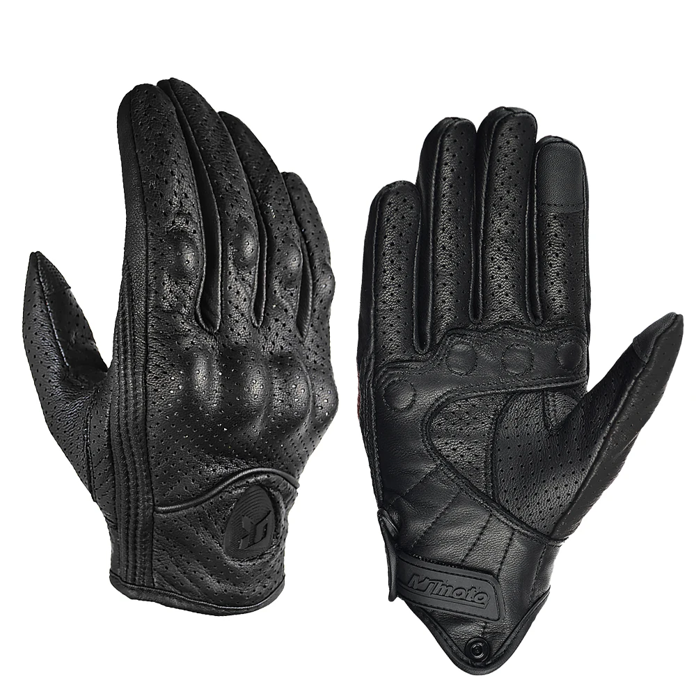 

Удобные дышащие мотоциклетные перчатки из натуральной козьей кожи с сенсорным экраном, мужские мотоциклетные перчатки для езды на велосипеде, мото