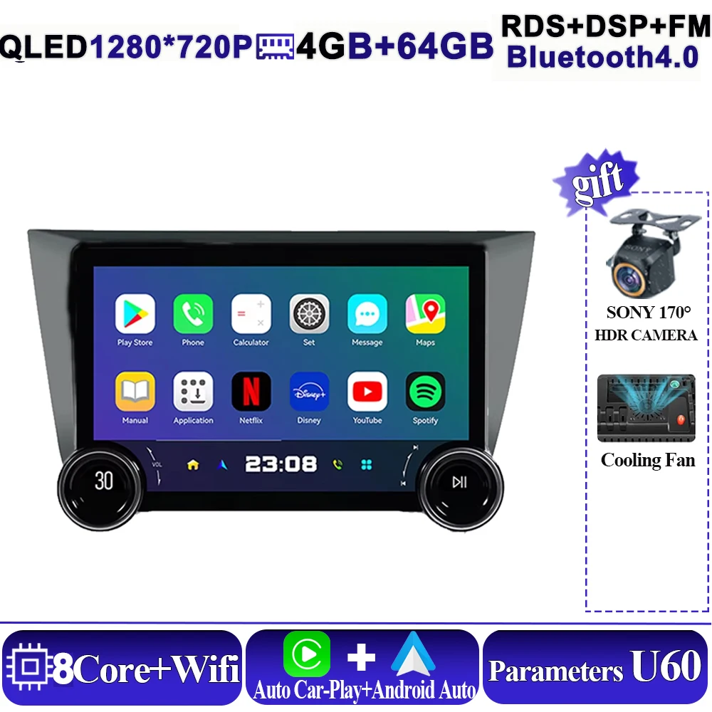 

11,8-дюймовый автомобильный радиоприемник Android 15 для Seat Altea 2004-2015 Toledo 04-09 Carplay Мультимедиа 4G Wi-Fi GPS RDS DVD Авторадио Стерео DSP