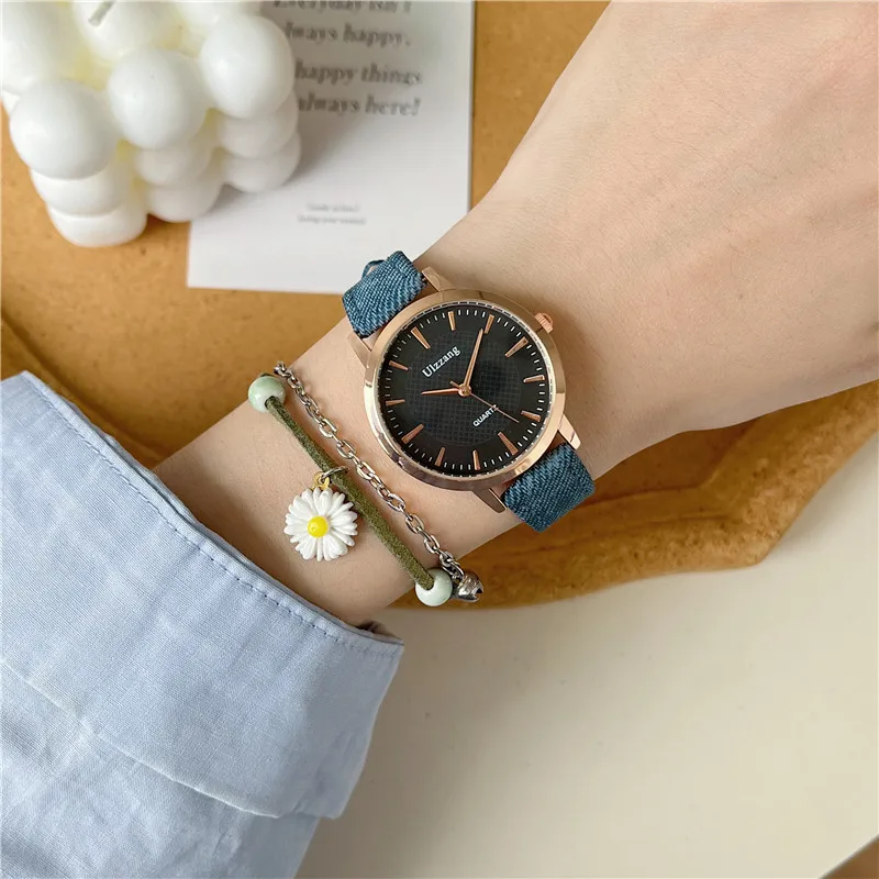 

Часы наручные женские кварцевые в стиле ретро, модные водонепроницаемые с круглым мини-циферблатом, с нейлоновым ремешком