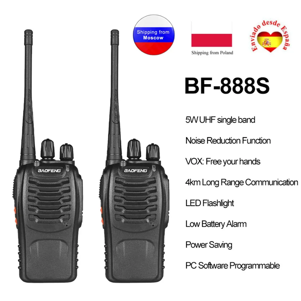 

Baofeng BF-888S Walkie Talkie 5W UHF 400-470MHZ 16 Channels Handheld Portable Ham Radio Two Way Radio