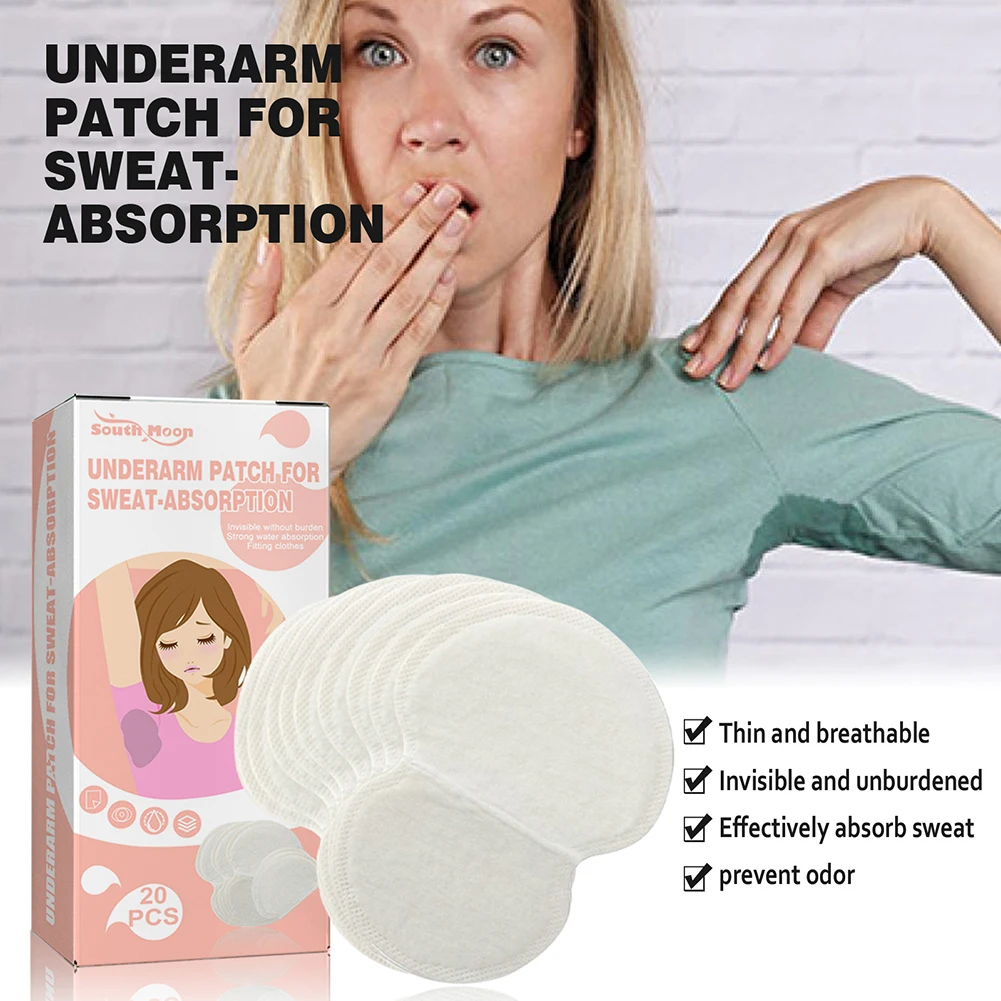 

20pcs Sweat Pad Underarm Dress Clothing Armpit Care Sweat Scent Perspiration Pad Shield Absorbing Deodorant Antiperspirant