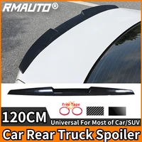 rmauto carbon fiber car rear truck spoiler 120cm universal roof wing aleron for bmw f30 f10 for tesla model 3 y for audi for vw