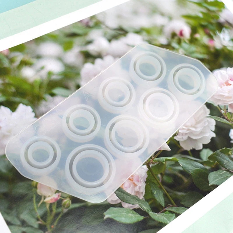 

Crystal Mold DIY Crafts Crystal Epoxy Resin Mold Assorted Rings Silicone Mold