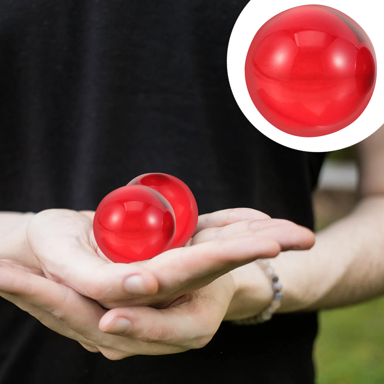 

Bocce Decorative Handballs Practical Portable Convenient Resin Palm Massagers