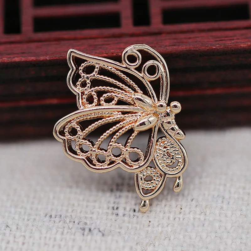 

5pcs Butterfly Charms,Hollow Out Charms,Rose Gold Plated Brass,Necklace Earring Dangle,Jewelry Making 25x17mm