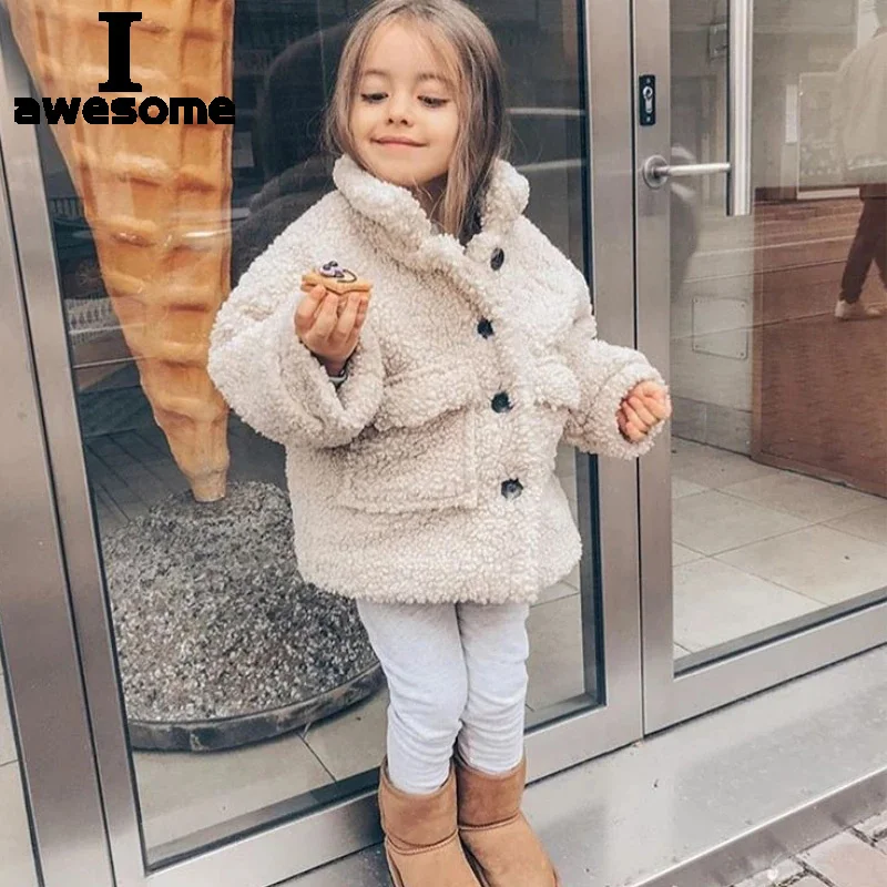 Купи Fashion Baby Girl Boy Winter Jacket Thick Lamb Wool Infant Toddler Child Warm Sheep Like Coat Baby Outwear Cotton 1-8Y за 204 рублей в магазине AliExpress