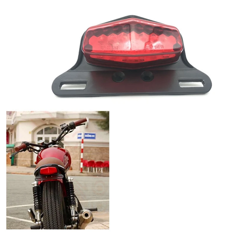 Мотоциклетный светодиодный задний стоп-сигнал Lucas светильник номерного знака