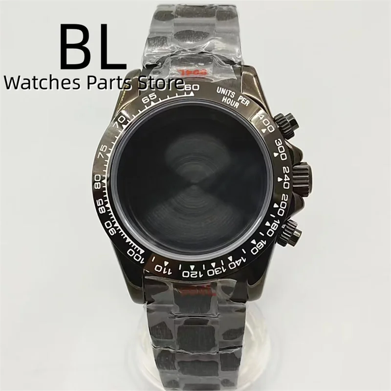 Полностью черные часы BLIGER VK63 модель 39 мм стальные сапфировые стекла