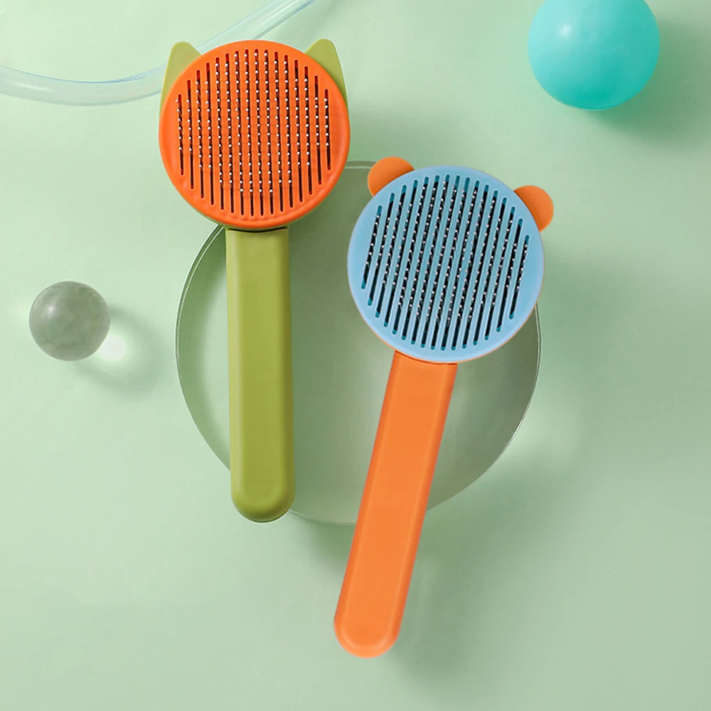

Bear Head Shape Pet Comb Cute Dog Cat Self-cleaning Comb Cat Dog Supplies Cat Accessories