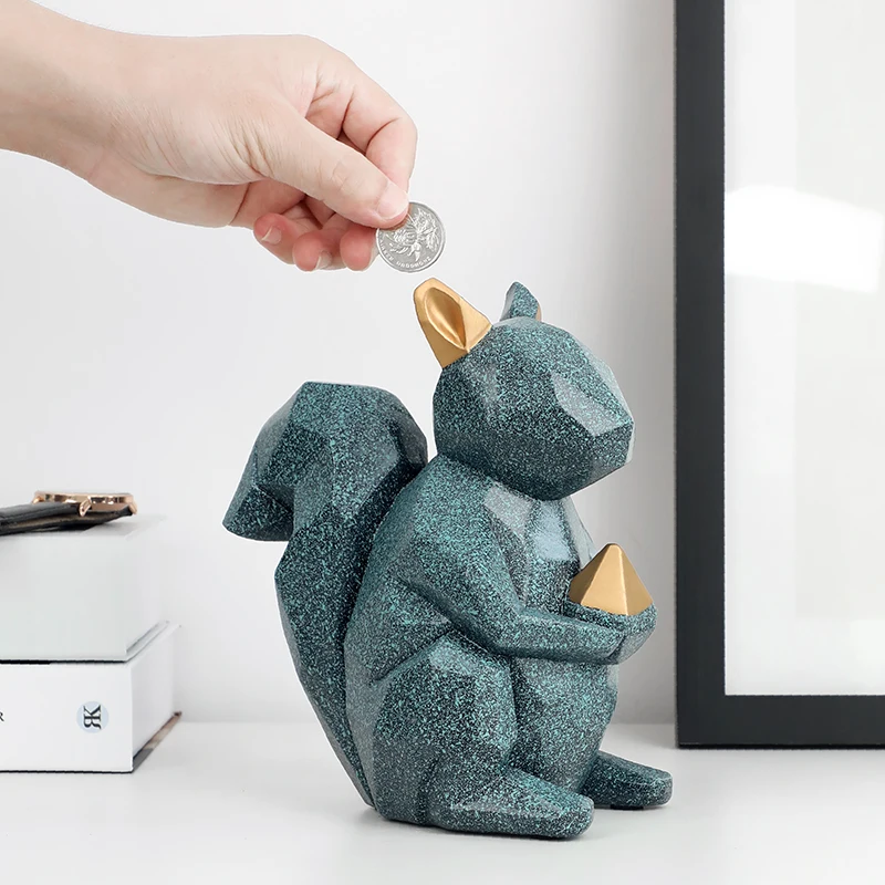 

Decorative coin box children's piggy bank bank box squirrel coin storage box home student gift toy cute animal money box