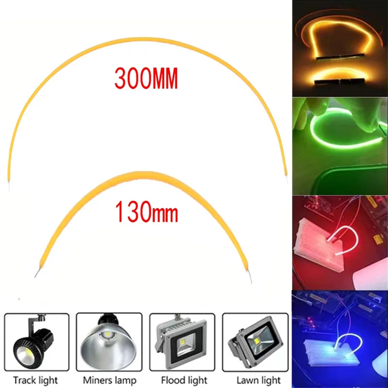 

Diode Soft LED Filament DC3V 130MM 300MM Warm Color 2200K Retro Edison Bulb Filament Lamp Accessories LED Lamp Beads Accessories