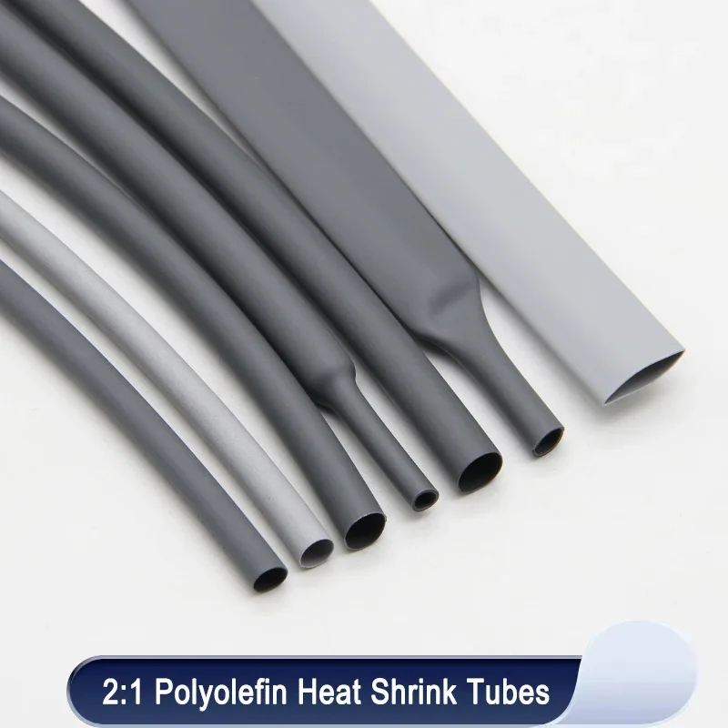 

1 ~ 10 м термоусадочная трубка, серая, 2:1, диаметр 1 мм ~ 50 мм, термоусадочная трубка, рукав «сделай сам», ремонт проводов, защита кабеля