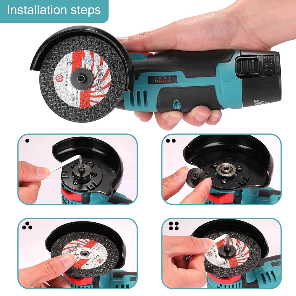 

16pcs Angle Grinder Grinding Wheel Circular Resin Cutting Disc HSS Saw Blade Flat Flap Discs Polishing Ceramic Tile Wood Stone