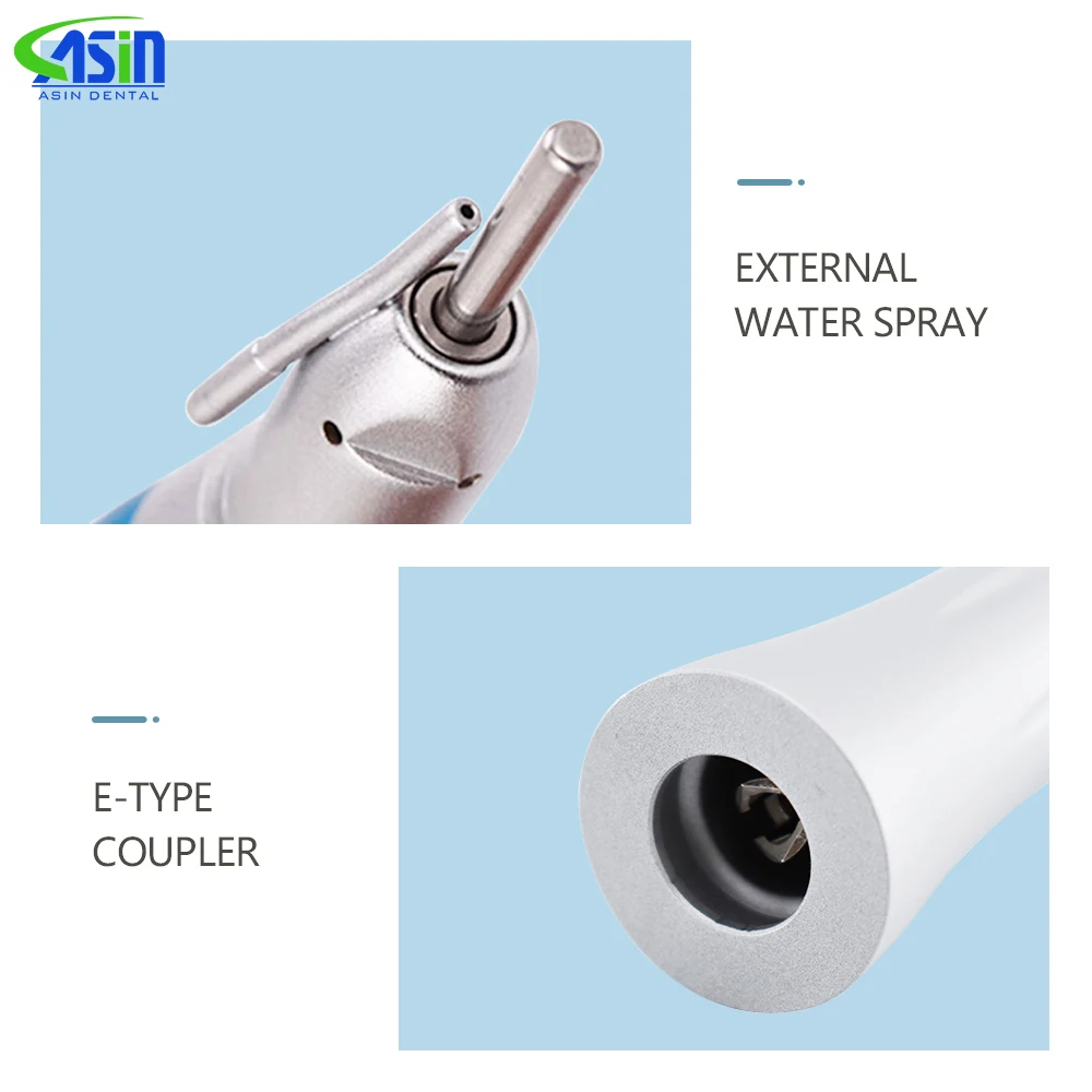 Dental Surgical Straight Handpiece 1:1 Nose Cone with External Irrigation Pipe Dentist Tools