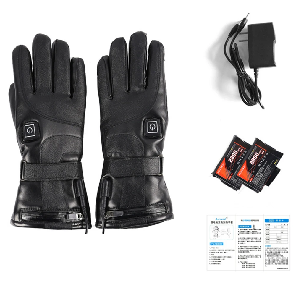 Зимние теплые регулируемые велосипедные ветрозащитные перчатки 7 4 В из