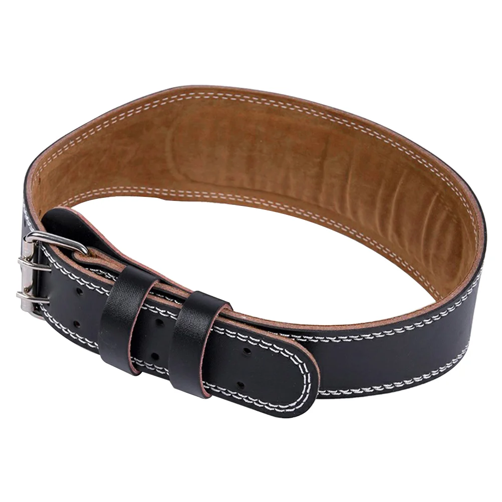 

PU Braces Support Belt Back Waist Protective Belts Strap for Fitness Hard Pull Weightlifting (Black, Size M)