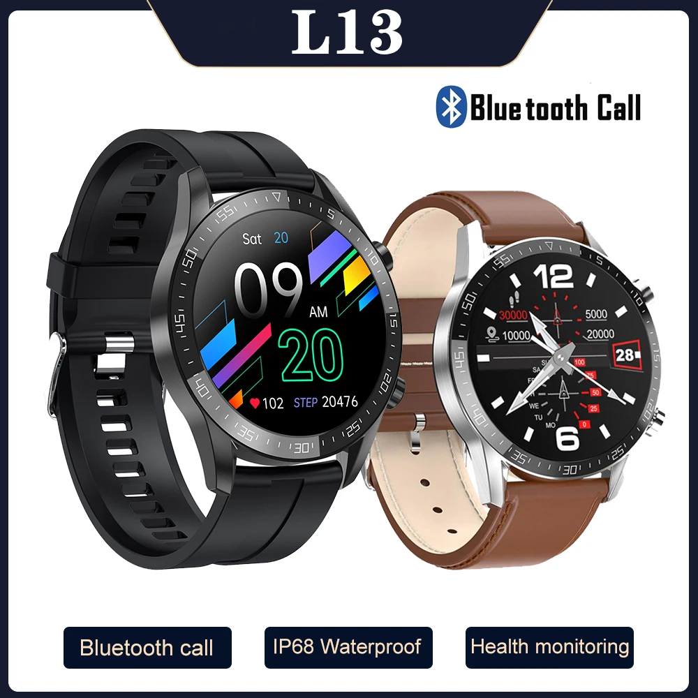 

L13 Smart Watch GT05 Men SmartWatch ECG PPG Waterproof Blue Tooth Call Blood Pressure Fashion Wristbands Bracelet Fitness PK L7