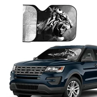 lion tiger custom print car windshield sunshade universal fits most cars accessories for suv van vehicle
