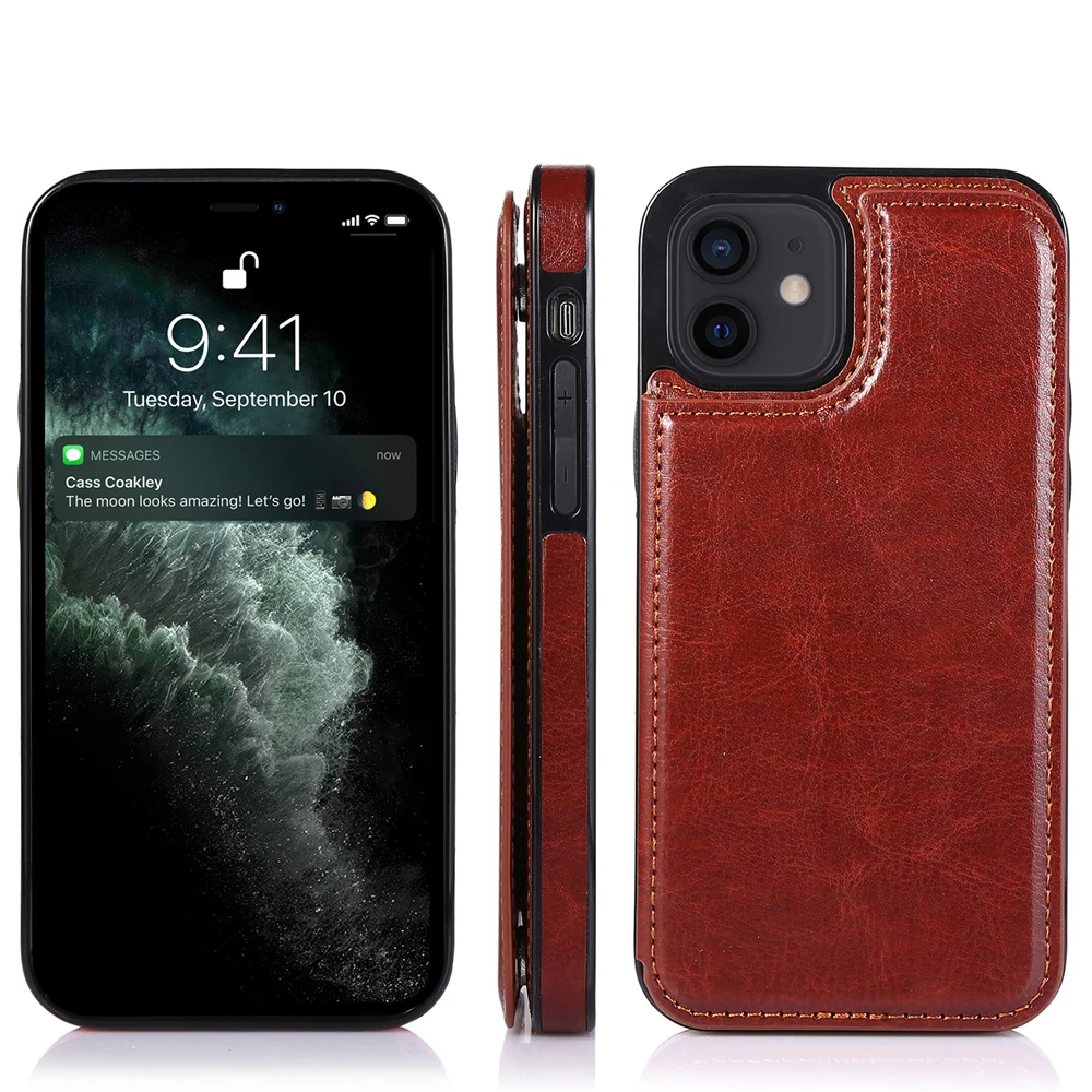 

Wallet Leather Case For iPhone 13 12 Mini Back Flip Coque For iPhone 11 Pro XR XS Max X 6 6s 7 8 Plus Card Slots Cover