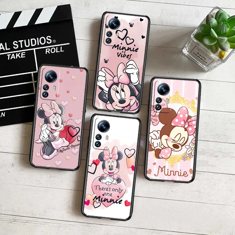 

Disney Minnie Mickey Pink Black Phone Case For Xiaomi Mi 13 12 Lite 12T Pro 12X 12S 11 11T 11i 10T 10 9 Ultra 5G