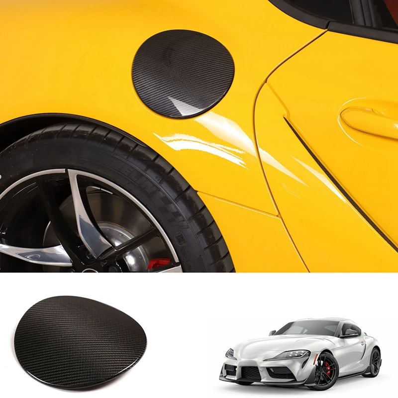 Car Carbon Fiber Fuel Tank Cover Oil Tank Cap Decoration Stickers For Toyota Supra 2019 2020 2021 2022