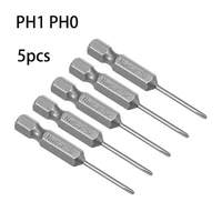 uxcell 5pcs ph1 ph0 screwdriver bits hand tools magnetic phillips 14 inch hex shank screw driver s2 50mm length