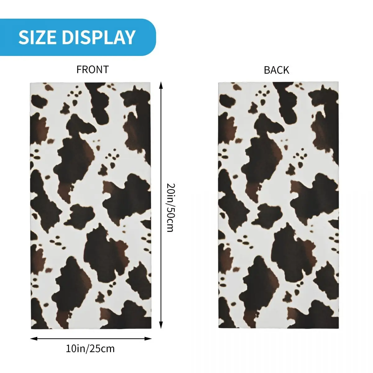 Камуфляжная бандана с милым коровьим узором маска на шею шарф принтом