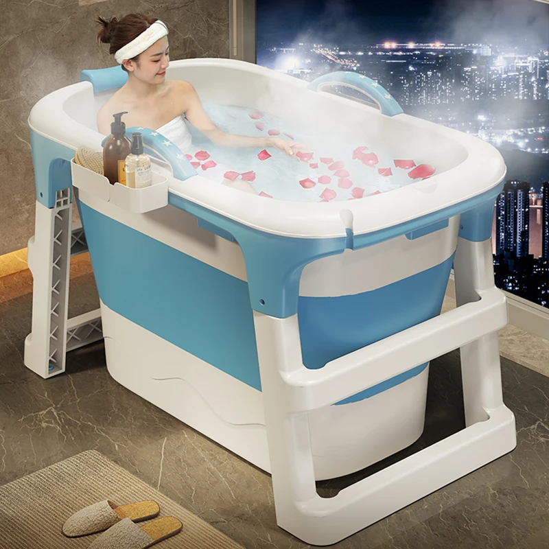 

Foldable Adult Portable Bathtub Body Sauna Bidet Steam Moving Half Body Bathtub Foot Tub Banheiro Bathroom Supplies YX50FB