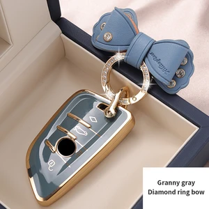 For BMW Fashion New Car Remote Key Case Cover With Logo X1 X3 X5 X6 X7 1 3 5 6 7 SeriesF45 G20 G30 G11 F15 F16 G01 G02 F48 E88