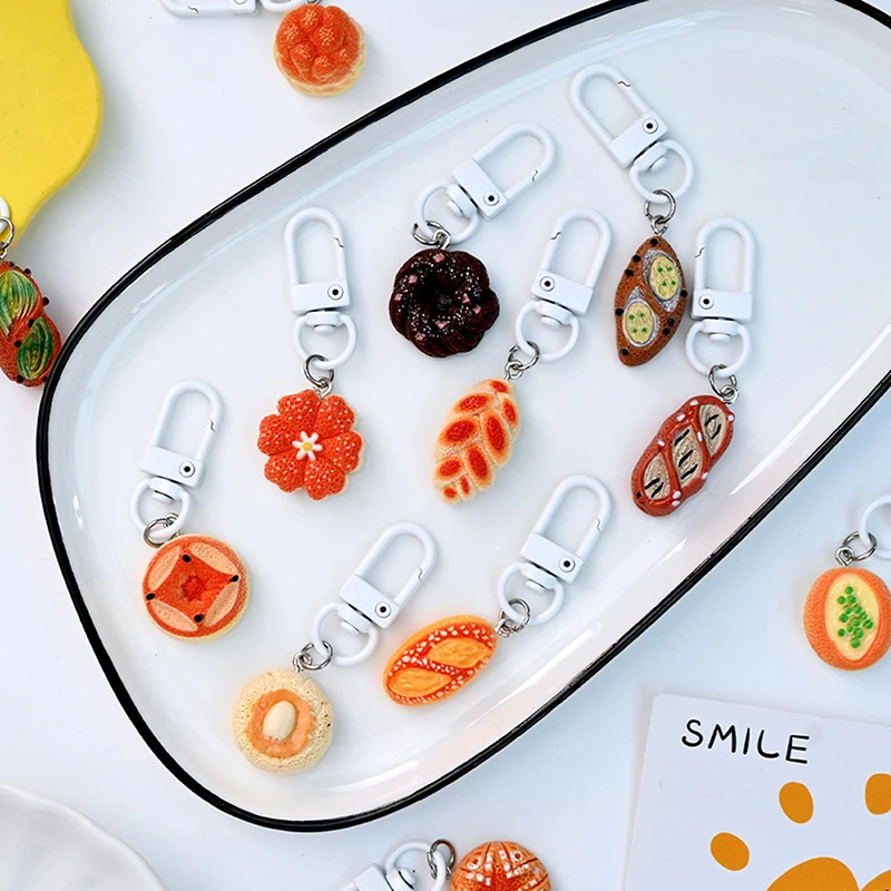 Креативный Милый Брелок С Имитацией Хлеба Модный Автомобильный Аксессуар