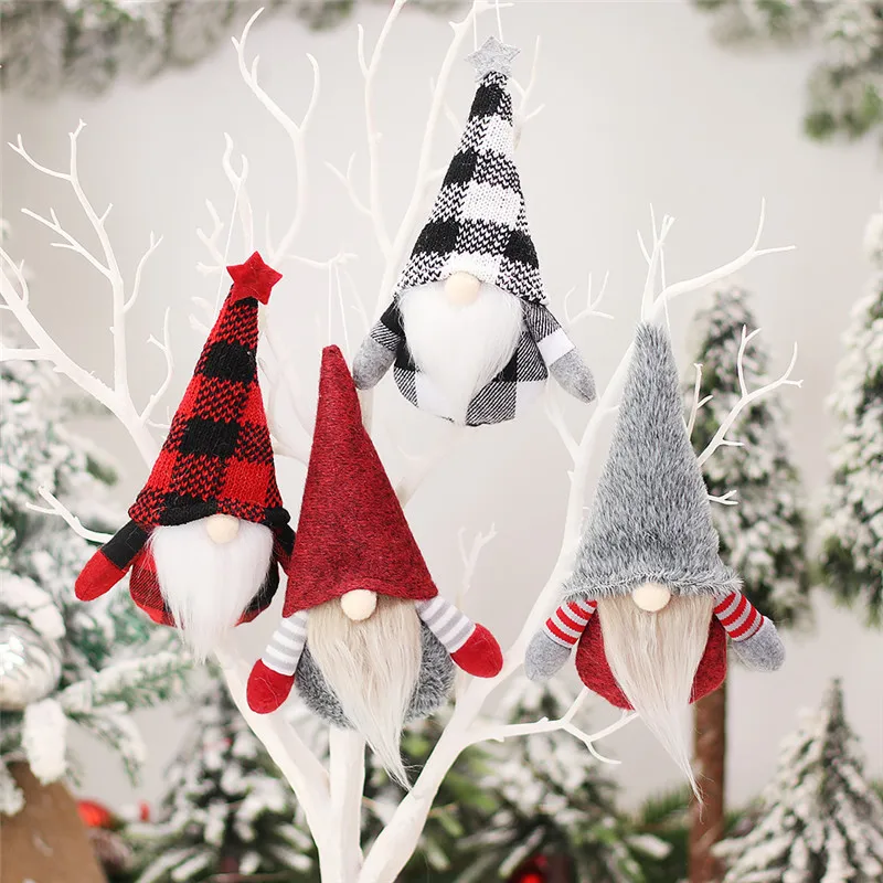 

Новинка, украшение для новогодней елки, подвеска в клетку для куклы стариков с лесом без лица, рождественский подарок, Рождество, Рождество 2023, новый год 2022