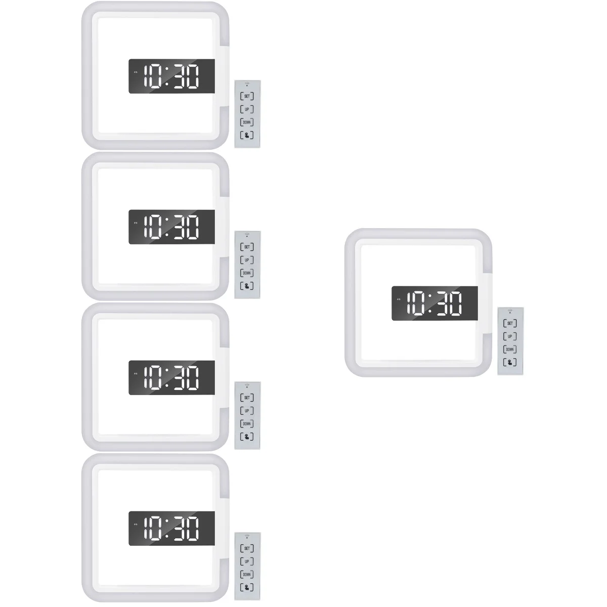 

5x With Temperature Gauge Creative Multi-function Led Clock Led Wall Clock Wall Clock Digital Clock Wall Mount