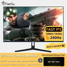 Tiansu 컴퓨터 2 k 144hz 모니터, IPS PC 게이머 165hz 스크린 게이밍 2 k 모니터, HDMI 호환 FHD 16:9 모니터, 240hz, 27 인치