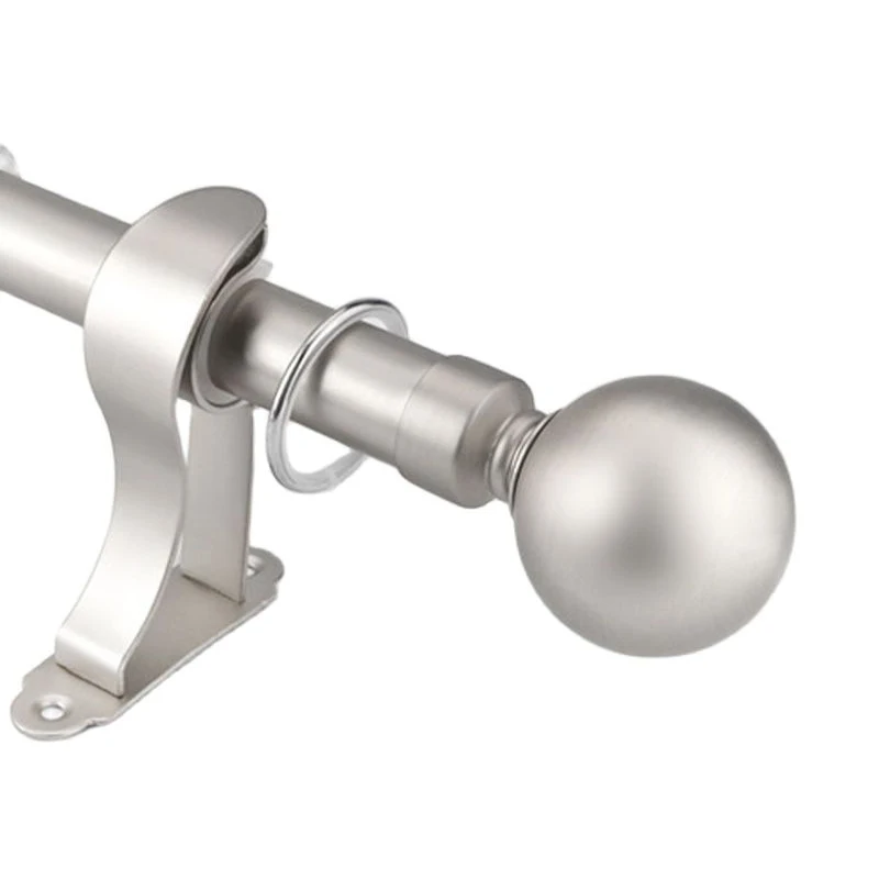 

Качественный никель Sungshida диаметром 28 мм (1-1/8 дюймов), одинарный карниз, набор драпировочных стержней, оборудование, Классическая отделка + металлический кронштейн