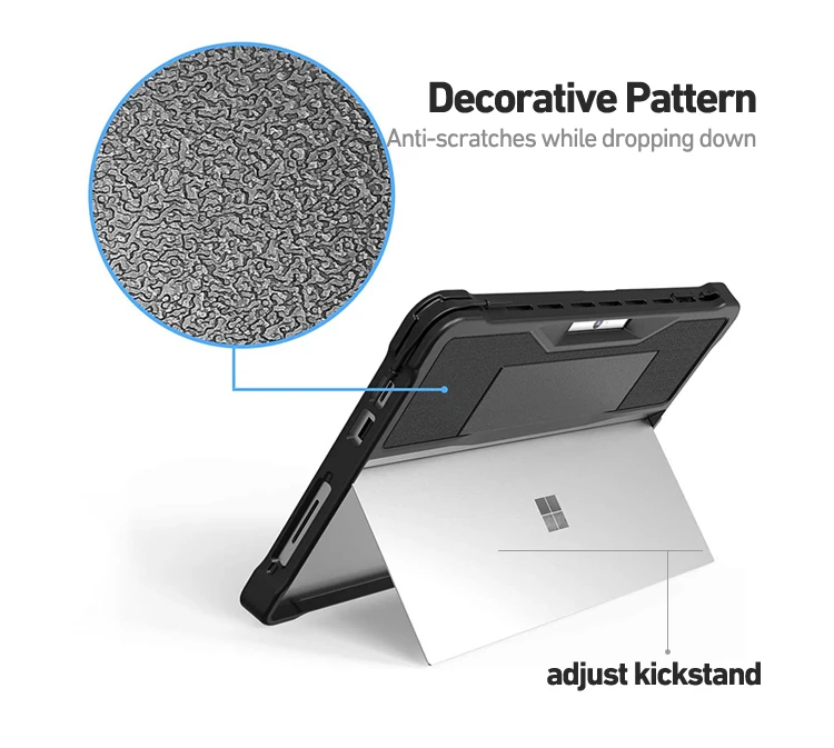 Чехол для Microsoft Surface Pro 7 6 5 4 Защитный Прочный чехол все в одном с держателем ручки -