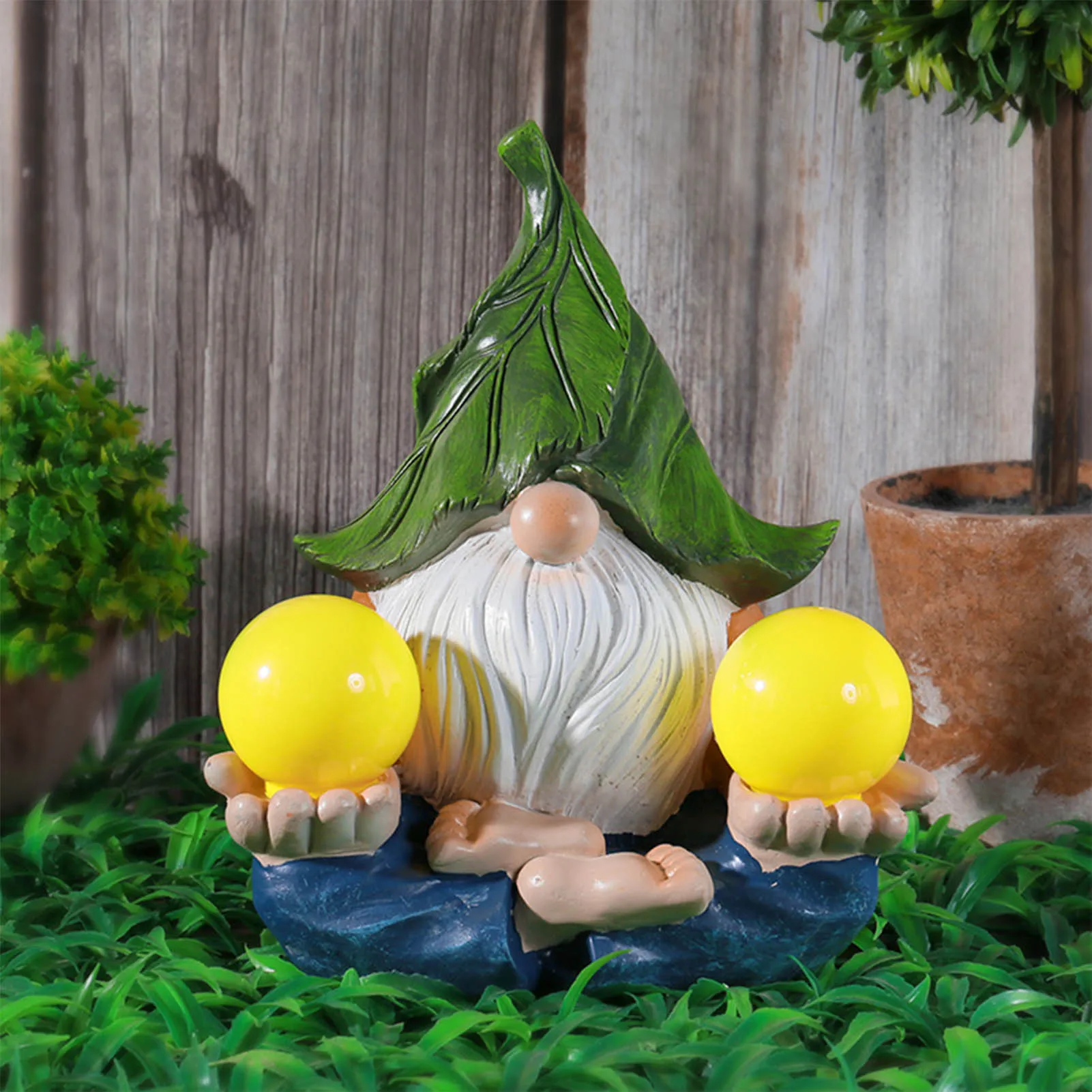 

Solar Garden Dwarf Statues Garden Gnome Statue Resin Garden Dwarf LED Outdoor Decor Light Outdoor Lawn Lamp Ornaments