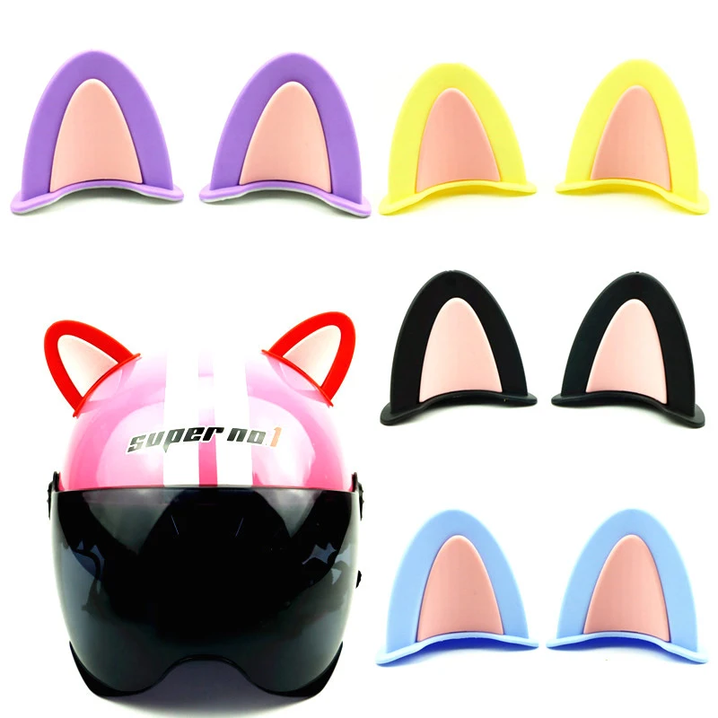 

Универсальный мотоциклетный Мужской Женский Мужской шлем с кошачьими ушками многонаправленный шлем для мотокросса декоративные детали