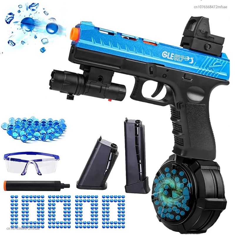 

2023 New 2 in 1 Electric Glock Splash Ball Gel Toy Gun Outdoor Game Toy Pistol Water Bead Pistol for Adult Kids