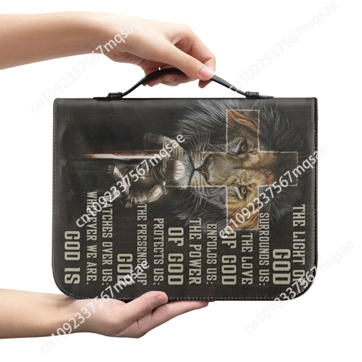 Классический чехол с библейским стихом и принтом в виде льва для Библии женщин