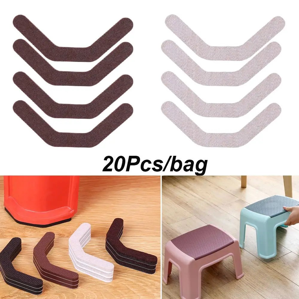 

20Pcs/set Durable Useful Floor Protector Household Non-slip Small Stool Leg Pad Chair Leg Pads Bath Bench Foot Covers