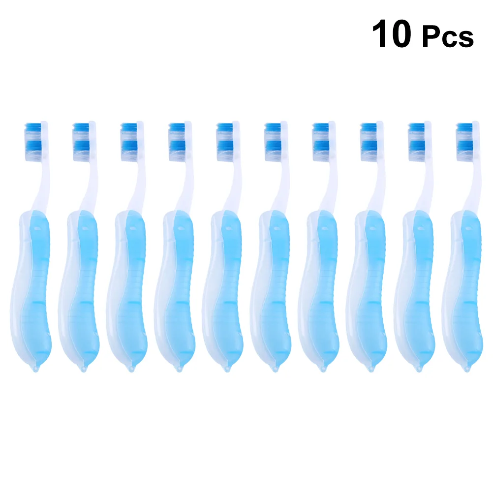 

10 шт., складные зубные щётки для взрослых