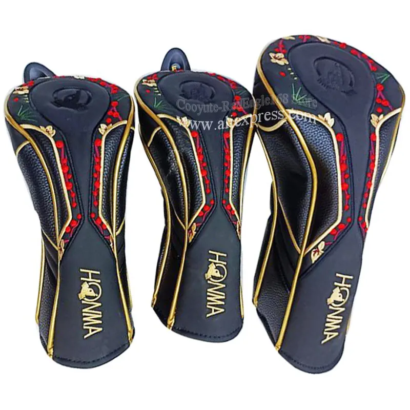 

New Golf Wood Headcover HONMA High Quality Banner Hybrids Headcover Unisex Golf Clubs Drivers Headcover Free Shipping