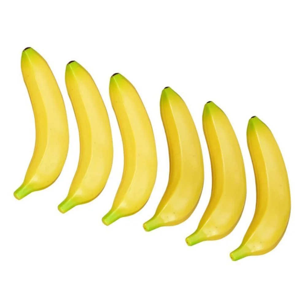 

Fruit Home Decor Props 6pcs Lightweight Artificial Bananas Plastic+Foam Decorative Simulation Durable High Quality