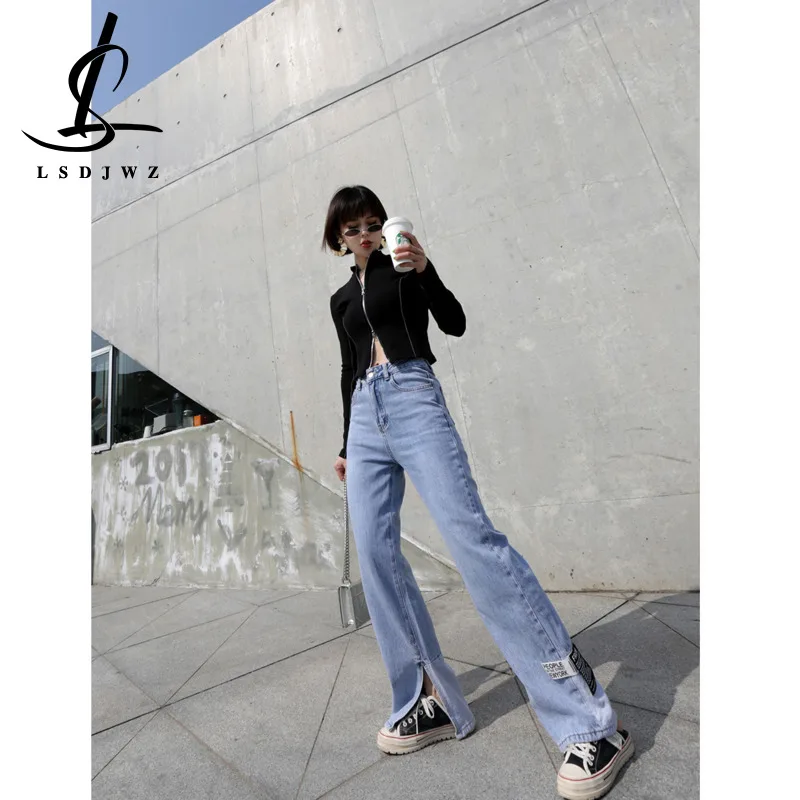 Vintage Jeans Women 2022 Women's Pants Denim Streetwear Straight Leg Jeans Woman High Waist Korean Fashion Y2k Newjeans Baggy