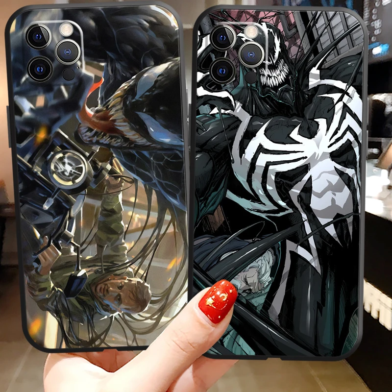 

Marvel Venom Phone Cases For iPhone 11 12 Pro MAX 6S 7 8 Plus XS MAX 12 13 Mini X XR SE 2020 Funda Back Cover Soft TPU Coque