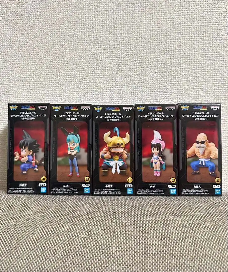 Фото Оригинальный набор Banpresto Dragon Ball WCF Boyhood Arc Vol.4: полный комплект из 5 фигурок Бульмы и Гоку, аниме-модели, игрушки в наличии №2
