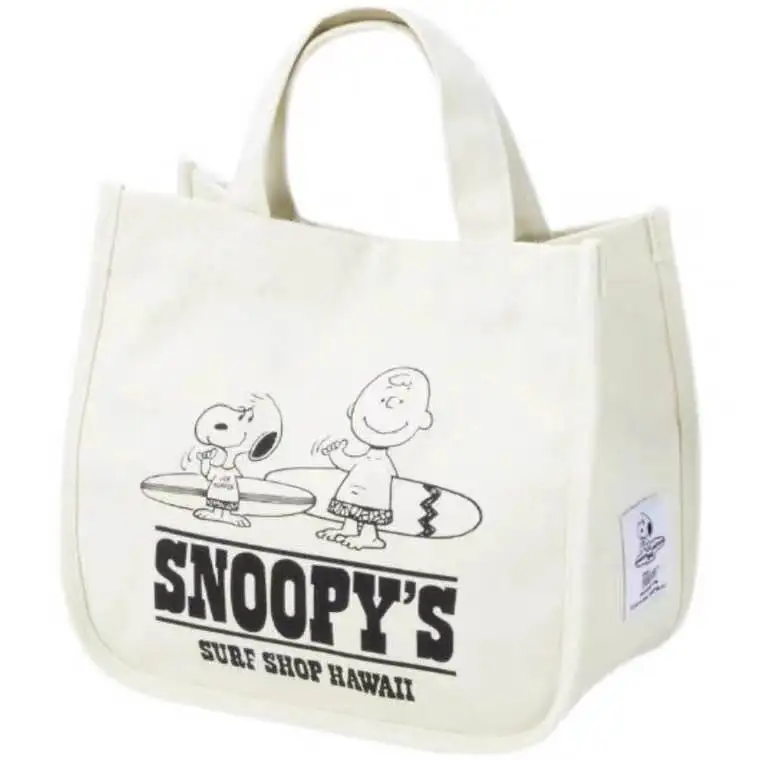 

Snoopy's new cute cartoon canvas bag simple and fresh all-match portable portable large-capacity tote bag storage bag